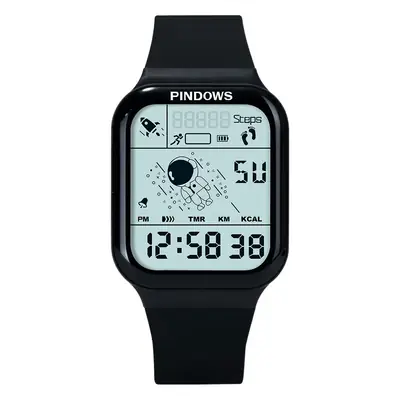 Pindows Digital Watch Pink Silicone 25 Years Warranty