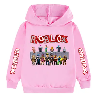 Blue Roblox Printed Hoodie for Boys 3D Game Design