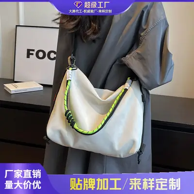 Women Large Capacity Shoulder Crossbody Bag Black Green