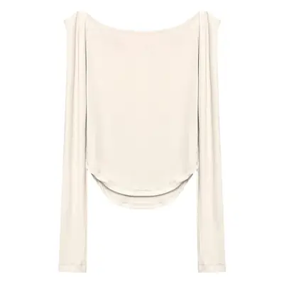 South Korea Slim Fit Long Sleeve T-Shirt Spice Girl Collar