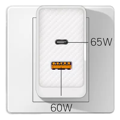 65W Gallium Nitride Charger for Mobile & Laptop
