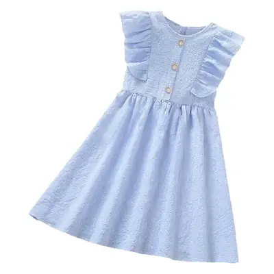 Girls Dress Blue Gingham Summer 2024 Medium Large