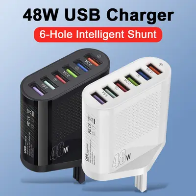 6 USB Mobile Charger 3.5A Travel Adapter