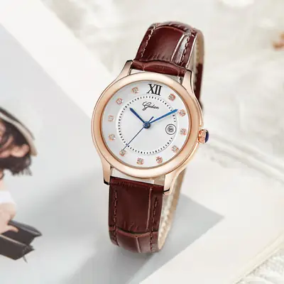Diamond Encrusted Women's Quartz Watch Silver
