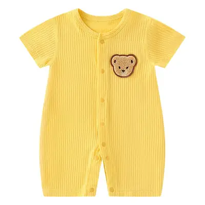 Baby Boneless Jumpsuit Yellow Short Sleeve Newborn