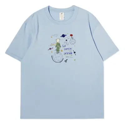 Men Cotton Japanese Cartoon T-Shirt White