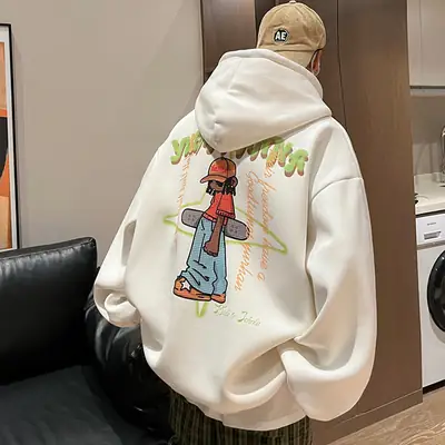 American-style Hooded Coat for Boys Fleece Lined Winter Hood