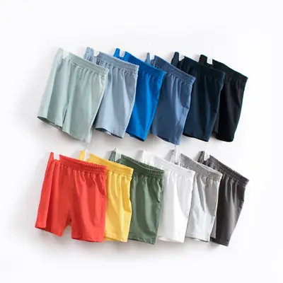Men Navy Shorts Solid Color Small Boys