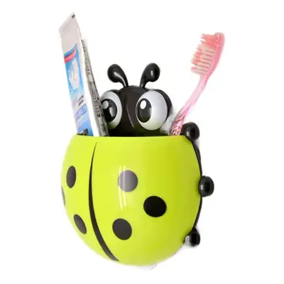 Ladybird Cartoon Toothbrush Wall Rack Storage