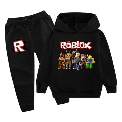 Roblox Kids Hoodie Pants Set Pink Grey