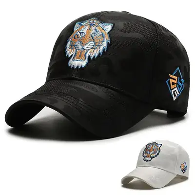 Women's Korean Style Tiger Head Cap Black