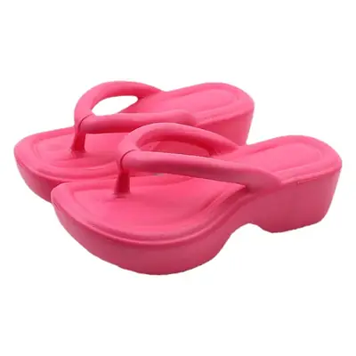 Women EVA Flip Flops Black Thick Bottom
