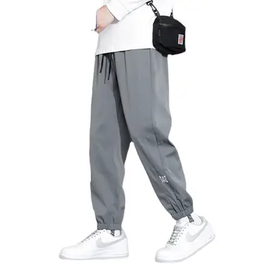 NASA Joint Sweatpants Men Grey Spring Autumn Casual Pants