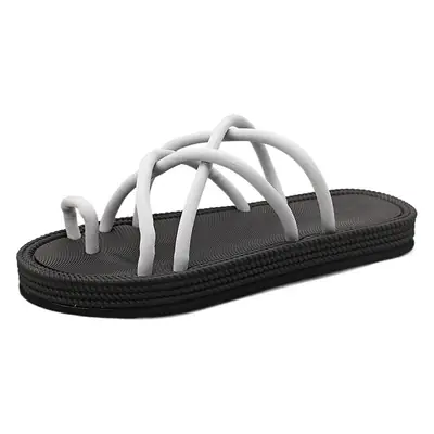 2025 New Summer Style Men's Braided Rope Flip-Flops Non-Slip Wear-Resistant Casual Versatile Outdoor Sandals Wholesale