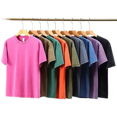 Purple Cotton Loose Fit T-Shirt 260g Vintage Style