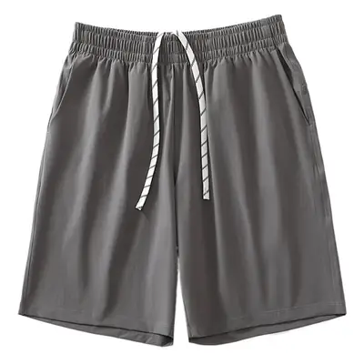 Men's Grey Teflon Shorts with Drawstring