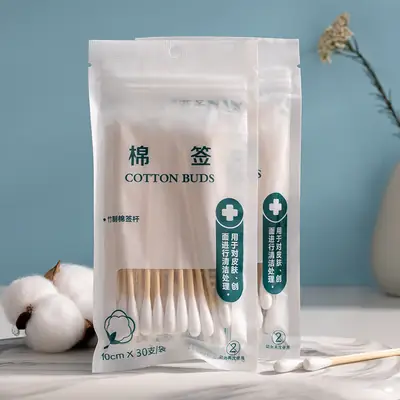 Boyu Blue Cotton Sticks 10cm 30Pc Absorbent Medical Grade