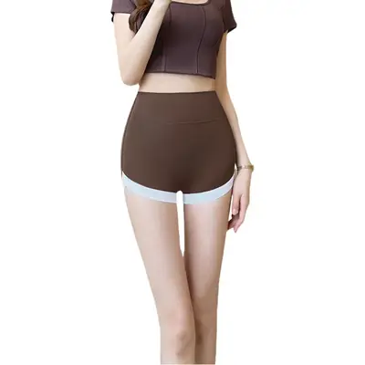 Green High-Waisted Yoga Shorts for Women