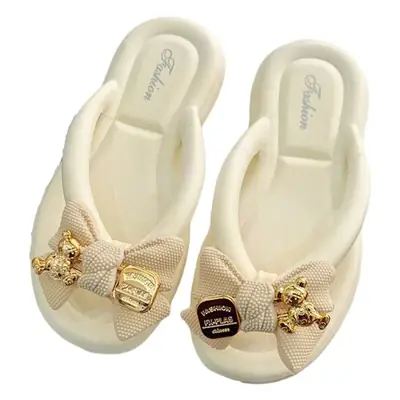 Fairy style new summer flip-flops fashion beach shoes bear flip-flops sweet style thick-soled outerwear
