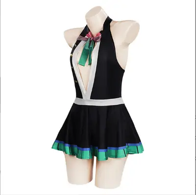Demon Slayer Ghost Blade Cospony Costume Black White