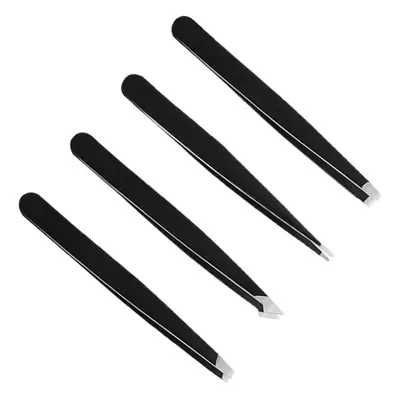 Stainless Steel Eyebrow Tweezers Black