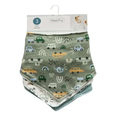 Baby Cotton Heart Design Towel Bibs 3 Pcs Set