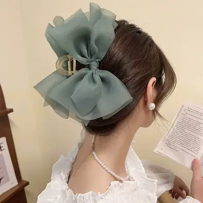 Super Fairy Mesh Bow Hairpin for Women Large