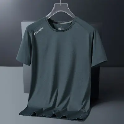 Men's Ice Silk Quick-Dry T-Shirt Dark Blue