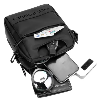 Wepower New Simple Men's Small Bag Fashionable Crossbody Bag Wearing Belt Hanging Bag Portable Shoulder Carry-on Bag