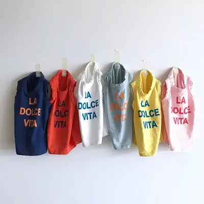 Kids Sleeveless Yellow T-Shirt LA Dolce Vita Candy Color