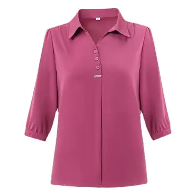 Mom's Spring Dress Chiffon Shirt Large Women
