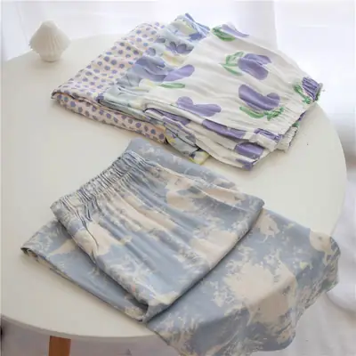 Imitation Cotton Pajamas for Men Women Cool Loose Fit