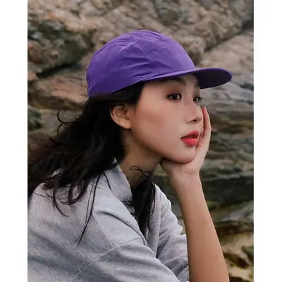 Purple Baseball Cap for Men with Short Bristles