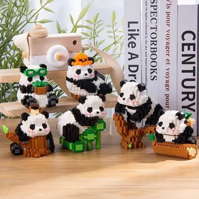 Lego Giant Panda Flower Swing Toy for Kids