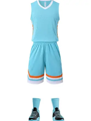 Orange Sleeveless Vest Suit for College Students Basketball Training