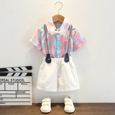 White Cotton Shorts for Boys Birthday One Year Old