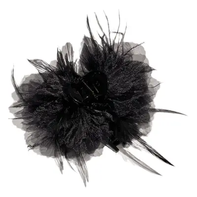 Fairy Pearl Feather Large Grab Clip Women's Hair