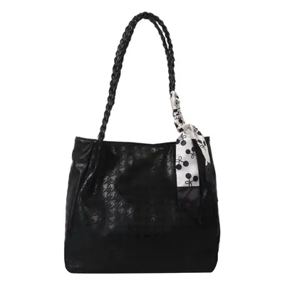 Black Silk Scarf Tote Bag 2023 Summer New Western Style