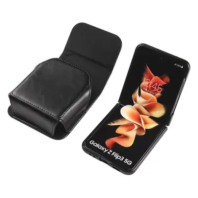 Black Leather Flip Wallet for Men