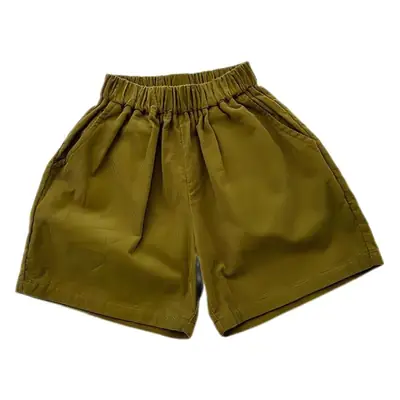 Soft Thin Corduroy Shorts for Boys Girls Summer Casual Middle Pants