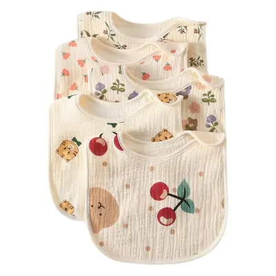 Korean Gauze Cotton Newborn Baby Bib Olive Green