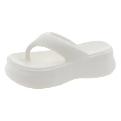 EVA thick-soled flip-flops summer high heel drooping slippers fairy wind beach holiday sandals factory wholesale