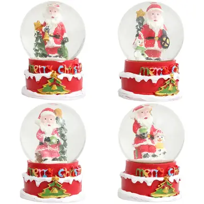 Cross-Border Glass Christmas Snowflakes Santa Claus Crystal Balls