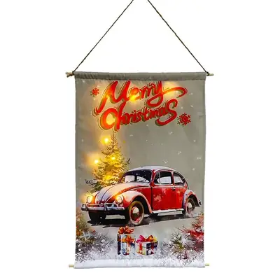 Christmas Snowman Wall Hanging with LED Light