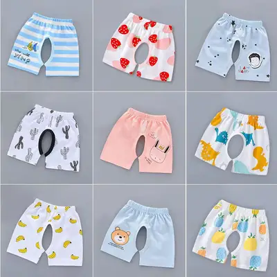 Baby Cotton Open Crotch Shorts 1-3Yr Strawberry Print