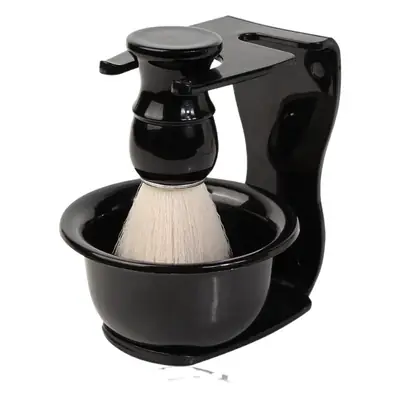 Men's Cross-Crystal Beard Brush with Bubble Bowl