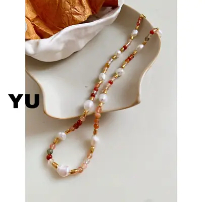 Yuyu Jewelry Colorful Beaded Necklace Bracelet Natural Stone Crystal
