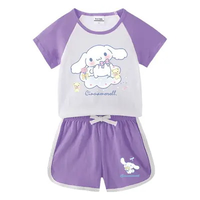 2023 Kids Summer T-Shirt Shorts Set Yellow White