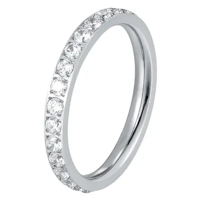 Super Flash Full Diamond Zircon Ring Ring Electroplated 18K Lap with Niche Ring Female Titanium Steel High Color Preservation Accessories Wholesale