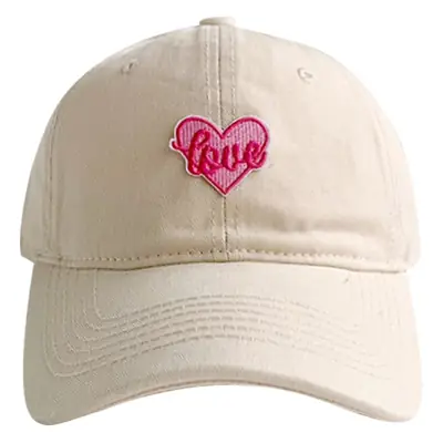 Love Heart Baseball Cap Women's Casual Washable